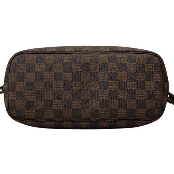 Authentic Louis Vuitton Neverfull PM Purse Damier Ebene Tote Shoulder Bag Red - Picture 9 of 14